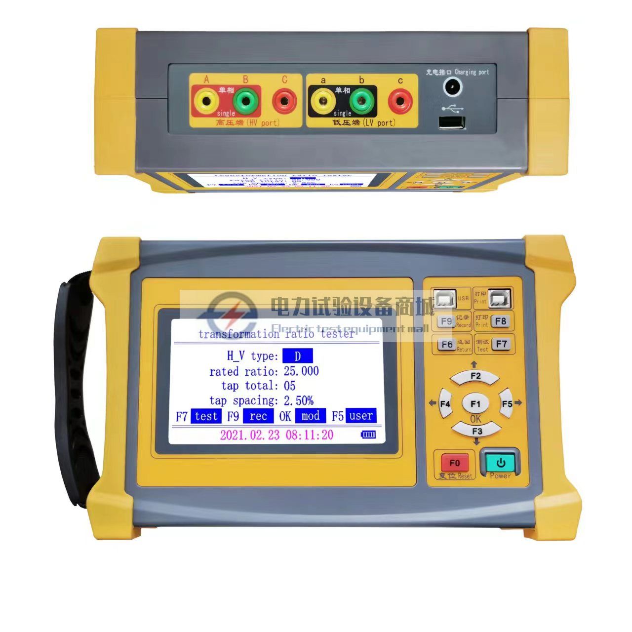 手持式变压器变比测试仪的功能外观说明